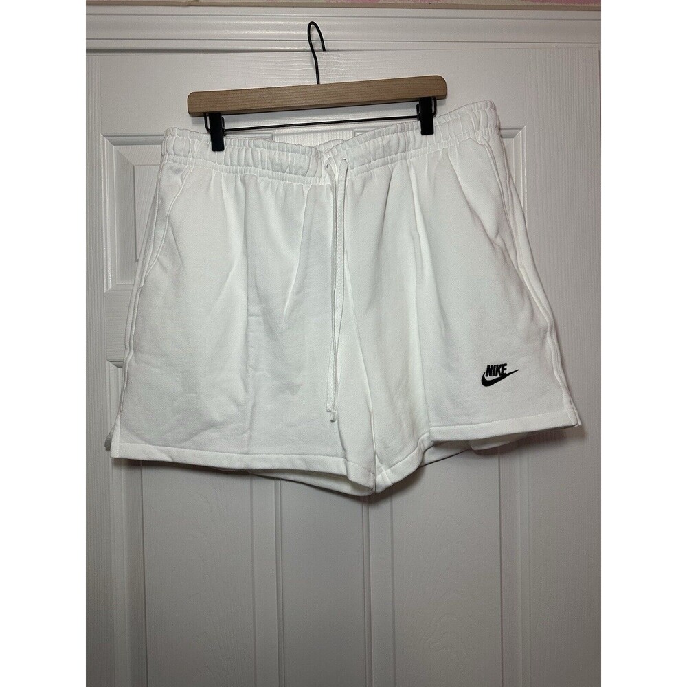 Size 2XL XXL Nike Men's Club French Terry Flow Shorts White DX0731-100 NEW